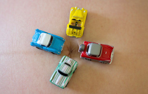 Toy cars belly
